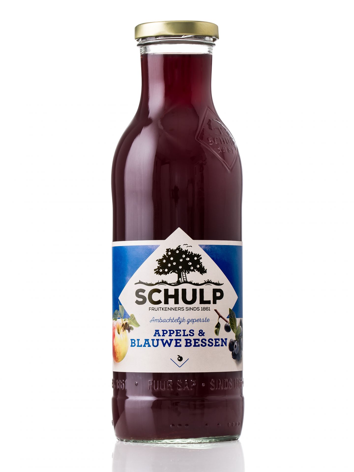 Schulp Appel Blauwe Bessensap 0.75L - JanBax